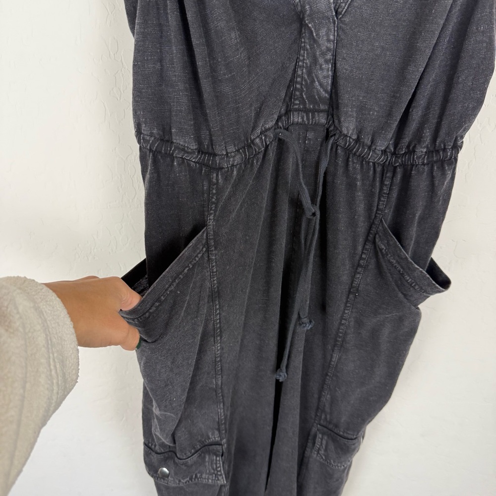 Anthropologie Black Sleeveless Utility Jumpsuit - Picture 9 of 12